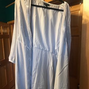 J. Crew silver velvet wrap dress.